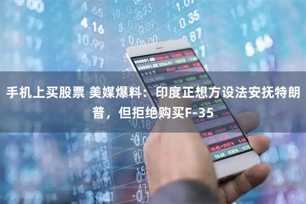 手机上买股票 美媒爆料：印度正想方设法安抚特朗普，但拒绝购买F-35