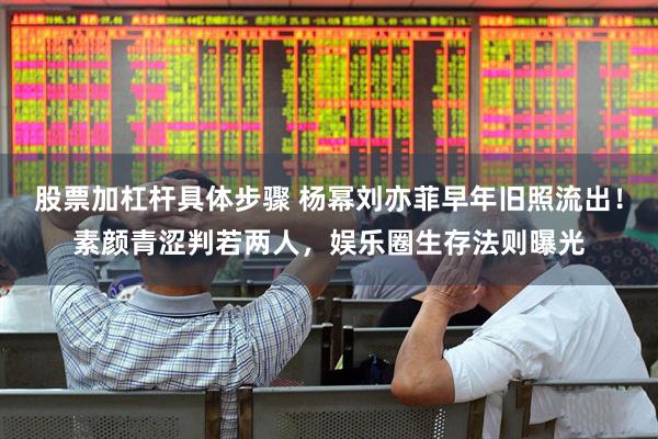 股票加杠杆具体步骤 杨幂刘亦菲早年旧照流出！素颜青涩判若两人，娱乐圈生存法则曝光